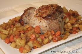 Arrosto di maiale con purea di mele e curry